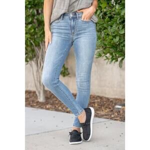Judy Blue Women’s Jeans Wheeling Mid Rise Vintage Skinny Medium Wash Sz 7/28
